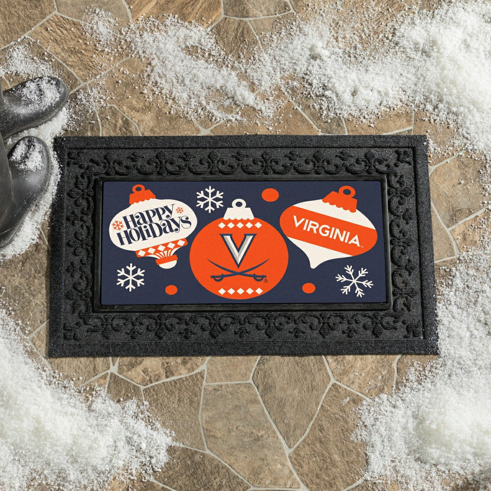 University of Virginia Holiday Flocked Coir Sassafras Switch Mat, 22"x