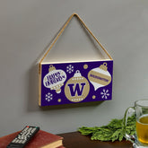 University of Washington Holiday Wood Wall Sign, 6x11
