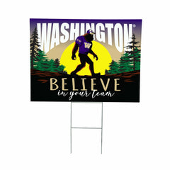 University of Washington Yard Sign, Bigfoot