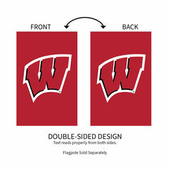 University of Wisconsin-Madison Applique House Flag