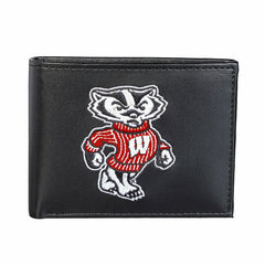 University of Wisconsin-Madison Black Bi-Fold Embroidered Wallet