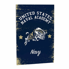 US Naval Academy Wood Wall Sign, 16x24