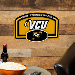 Virginia Commonwealth University USA Embossed Steel Wall Sign, 11" x 1