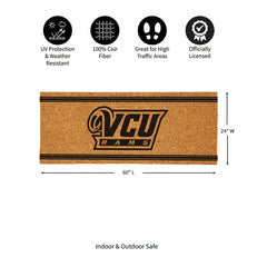 Virginia Commonwealth University Extra Large One Color Coir Mat, 60"x2