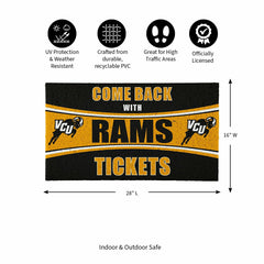 28" x 16" PVC Trapper Mat, Come Back with Tickets, Virginia Commonweal
