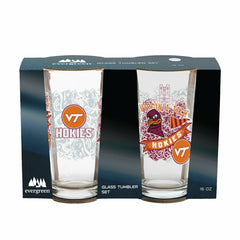 Virginia Tech 16oz Glass pint, Set of 2