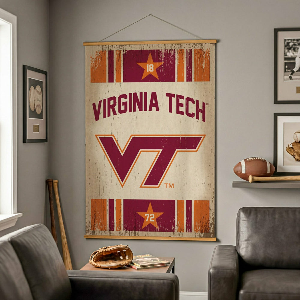 Virginia Tech, Canvas Wall Tapestry, Large, 54x36