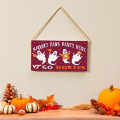 Virginia Tech Halloween Wood Wall Sign, 6x11