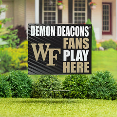 Wake Forest University Coroplast Yard Sign "Fans Play Here"