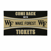 28" x 16" PVC Trapper Mat, Come Back with Tickets, Wake Forest