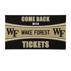 28" x 16" PVC Trapper Mat, Come Back with Tickets, Wake Forest