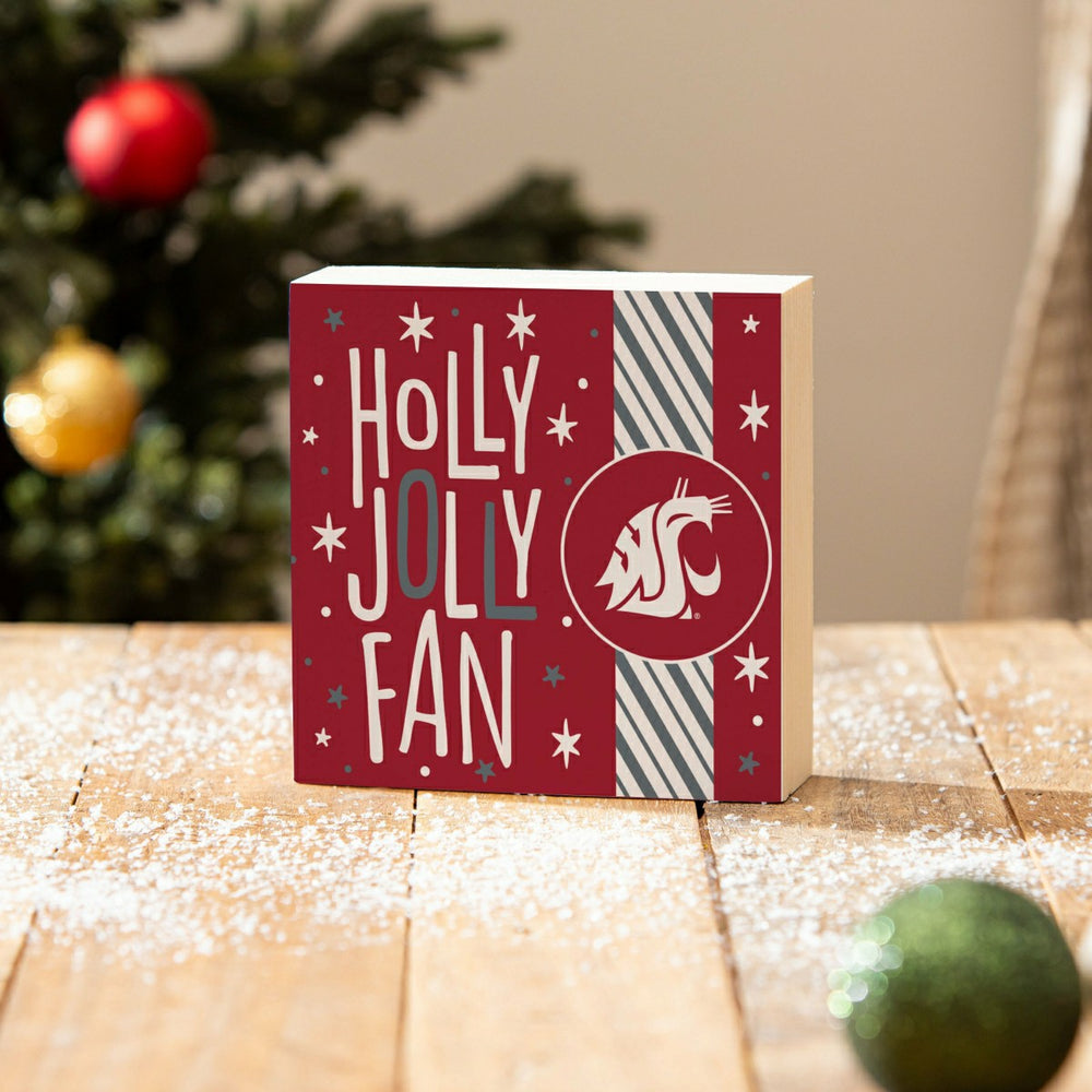 Washington State University Block, Holiday, 6x6