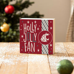 Washington State University Block, Holiday, 6x6