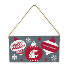 Washington State University Holiday Wood Wall Sign, 6x11