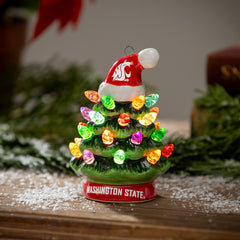 4" Mini LED Tabletop Christmas Tree, Set of 2, Washington State Univer