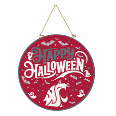 Washington State University Halloween Round Door Décor with Hanging Ro