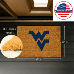 Coir Mat, 16"x28", West Virginia University