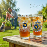 West Virginia University 16oz Glass pint, Set of 2
