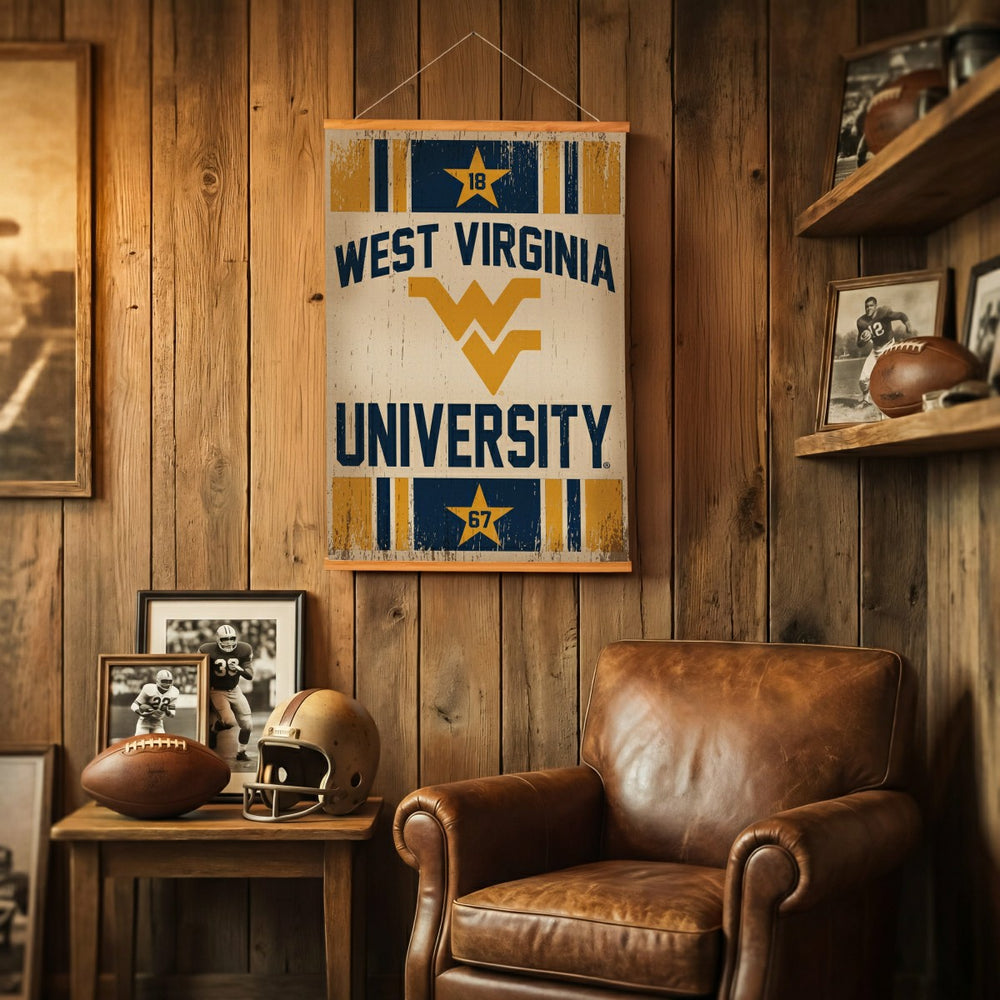 West Virginia University, Canvas Wall Tapestry, Medium, 36x24