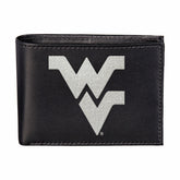 West Virginia University Black Bi-Fold Embroidered Wallet