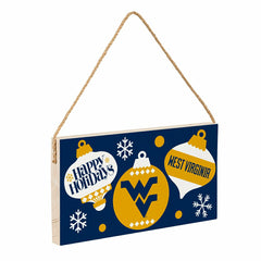 West Virginia University Holiday Wood Wall Sign, 6x11