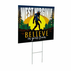 West Virginia University Yard Sign, Bigfoot