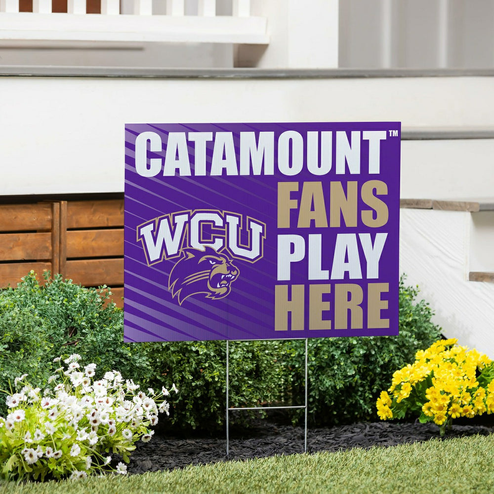 Western Carolina University Coroplast Yard Sign "Fans Play Here"