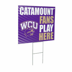 Western Carolina University Coroplast Yard Sign "Fans Play Here"