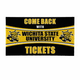 28" x 16" PVC Trapper Mat, Come Back with Tickets, Wichita State Unive