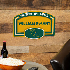 William & Mary USA Embossed Steel Wall Sign, 11" x 17"