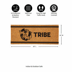 William & Mary Extra Large One Color Coir Mat, 60"x24"