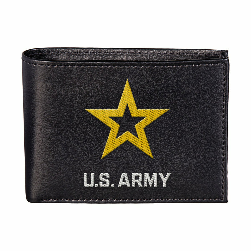 U.S. Army Black Bi-Fold Embroidered Wallet w/ RFID Blocking