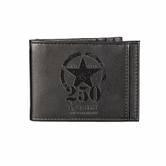 Front Pocket Wallet w/ RFID Blocking, US Army, 250th Anniversary, Blac