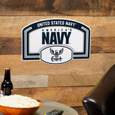 US Navy USA Stamped Steel Wall Sign, 11" x 17"