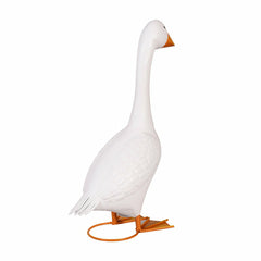 Metal Porch Goose Statue, 21"H