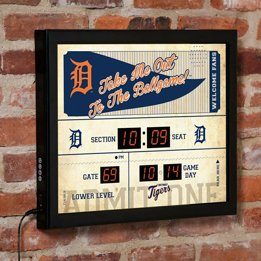 Scoreboard Wall Clock, Detroit Tigers