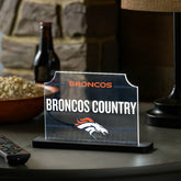 Denver Broncos NFL Football Rectangle Desklite LED Decor