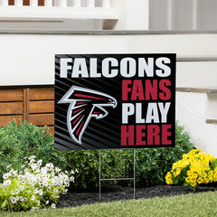 Atlanta Falcons Coroplast Yard Sign "Fans Play Here"