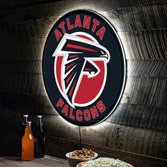 LED Wall Decor, Round, Atlanta Falcons