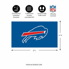Full Color PVC Mat, 16" x 28", Buffalo Bills