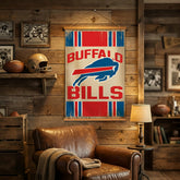 Buffalo Bills, Canvas Wall Tapestry, Medium, 36x24