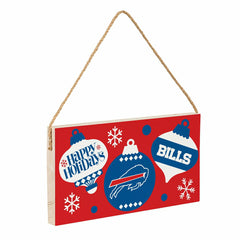 Buffalo Bills Holiday Wood Wall Sign, 6x11