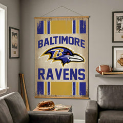 Baltimore Ravens, Canvas Wall Tapestry, Large, 54x36
