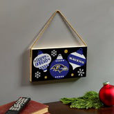 Baltimore Ravens Holiday Wood Wall Sign, 6x11