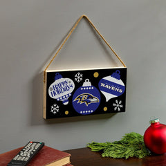 Baltimore Ravens Holiday Wood Wall Sign, 6x11