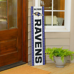 47" Double Sided Leaner, Baltimore Ravens, Christmas