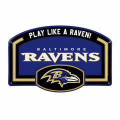 Baltimore Ravens USA Embossed Steel Wall Sign, 11" x 17"