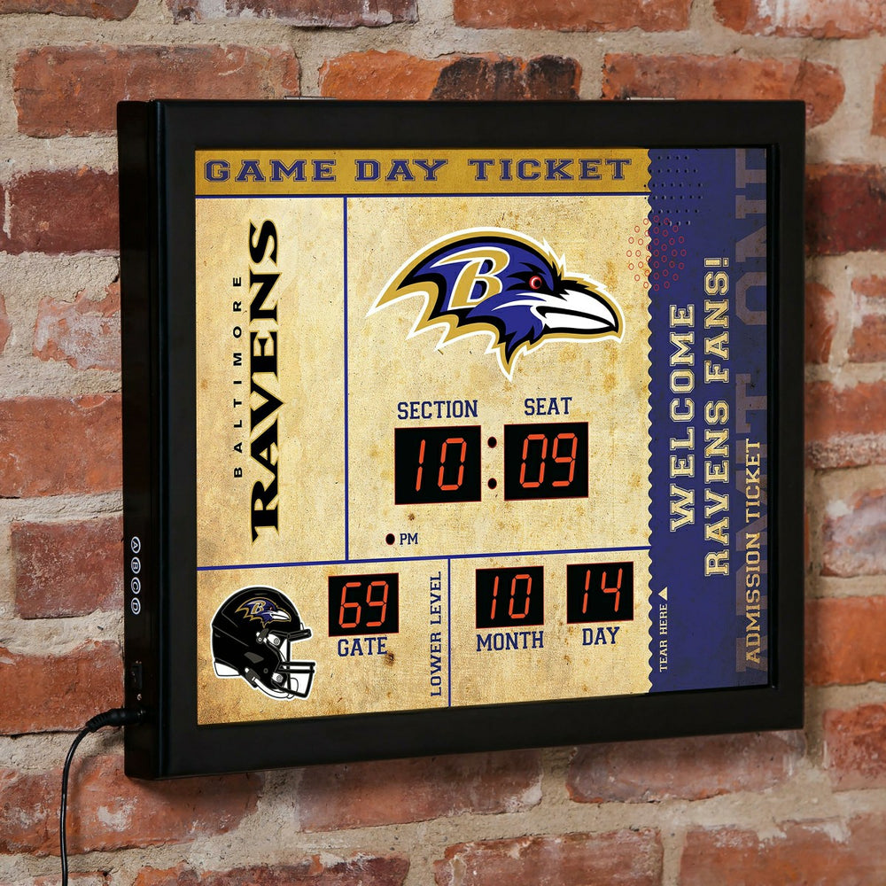 Scoreboard Wall Clock, Baltimore Ravens