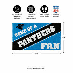 Carolina Panthers, PVC Mat COLOR, Home of a Fan