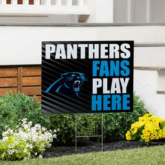 Carolina Panthers Coroplast Yard Sign "Fans Play Here"